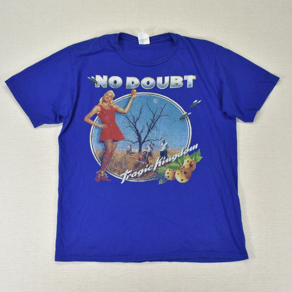 No Doubt Tragic Kingdom T Shirt Mens M Blue Album Graphic Band Tee Port Co